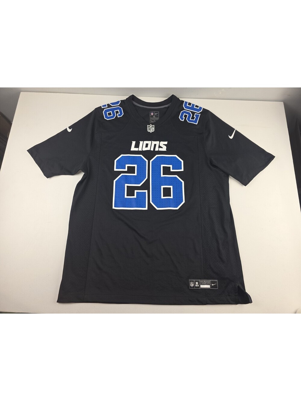 NFL Detroit Lions Jahmyr Gibbs 26 Nike DRI FIT Jersey Black Sz Extra Large XL